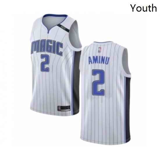 Youth Orlando Magic 2 Al Farouq Aminu Swingman White Basketball Jersey Association Edition